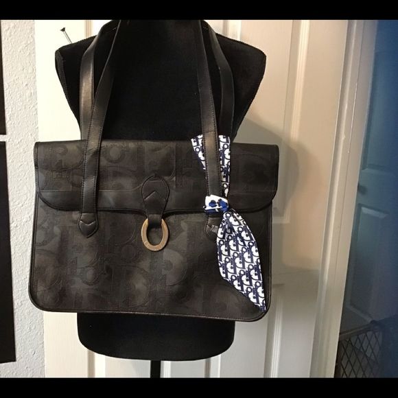 Dior Handbags - Christian Dior Trotter Monogrammed PVC Leather Shoulder Bag “RARE FIND”